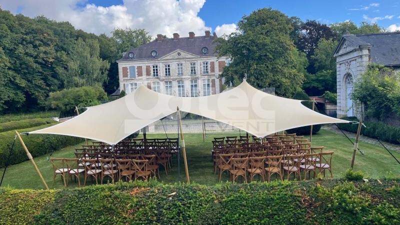 Crossback chaise empilable en bois massif Bois Marron clair - location Mouscron Tournai Lille - photo 4