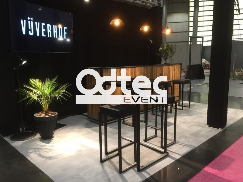 TABOURET SQUARE ALU BLACK NOIRE - location Mouscron Tournai Lille - photo 3
