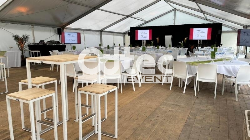 TABLE SQUARE OUVERTE BLANCHE/BOIS ECO NATUREL BLANC/BOIS - location Mouscron Tournai Lille - photo 8