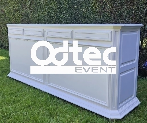 COMPTOIR, BAR, Buffet MOBILE EN HËTRE ECO RESPONSABLE Blanche - location Mouscron Tournai Lille - photo 2