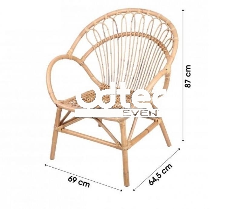 FAUTEUILEN ROTIN  'INDIE' DURABLE & ECOLOGIQUE