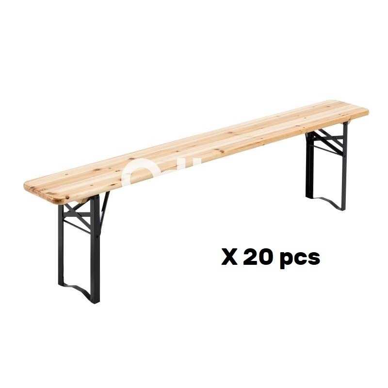 BANCS EN BOIS & PATTES NOIRES (20 PCS)